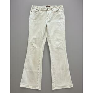 Judy Blue Cailin Mid Rise Garment Dyed Tan Denim Bootcut Jeans 15/32